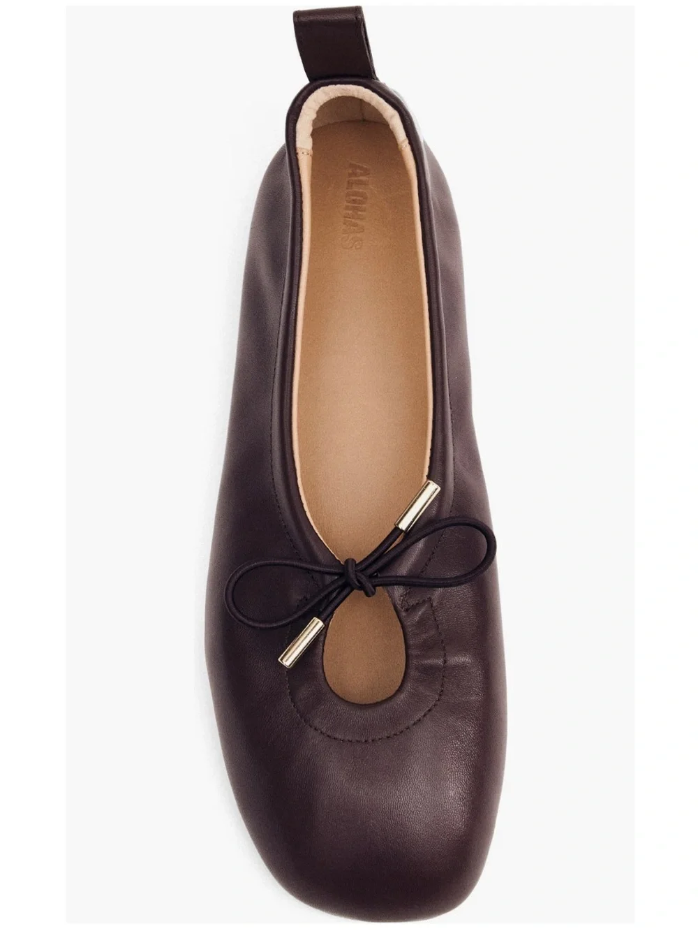 ALOHAS Rosalind Brushed Brown Leather Ballet Flats Size 41EU/10US - Picture 5 of 13